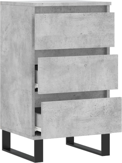 Comoda pentru Dormitor cu 3 sertare Gri 40x35x70buc