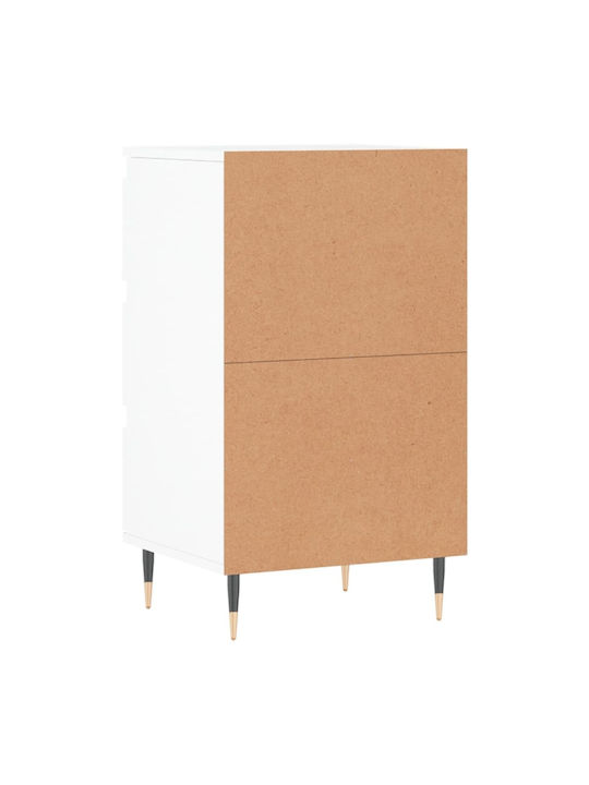 Wooden Chest of Drawers with 3 Drawers White 40x35x70cm