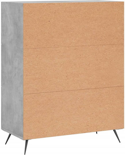 Comoda pentru Dormitor cu 3 sertare Gri 69.5x34x90buc