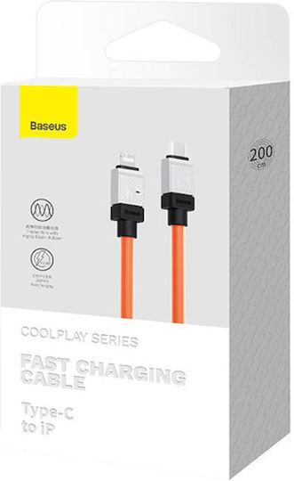 Baseus Coolplay Braided USB to Type-C Cable Πορτοκαλί 2m (CAKW000107)