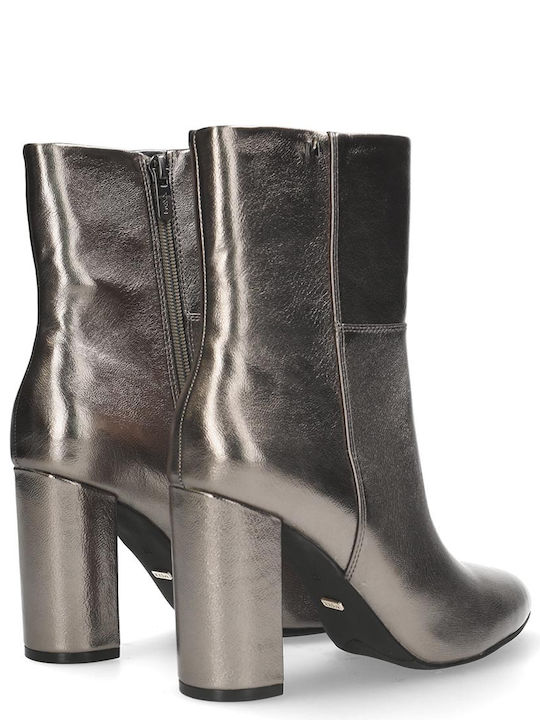 Women's Ankle Boots with High Heel Gray