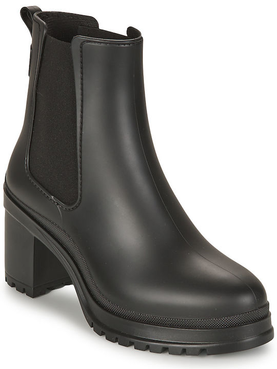 Lemon Jelly Women's Chelsea Boots with High Heel Black