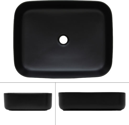 ML-Design Countertop Sink Ceramic 51x40.5x13.5cm Black