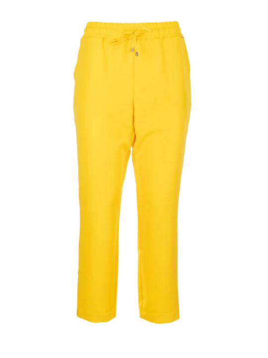Fracomina Women's Chino Trousers in Regular Fit Yellow