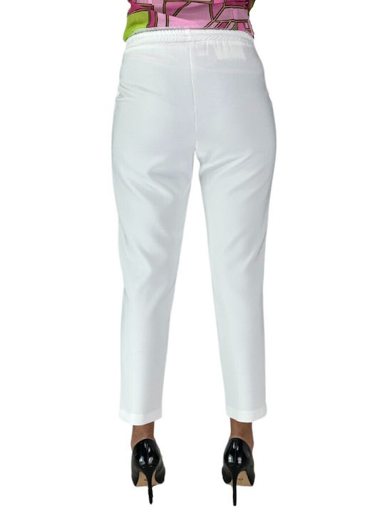 Fracomina Women's Chino Trousers in Regular Fit White