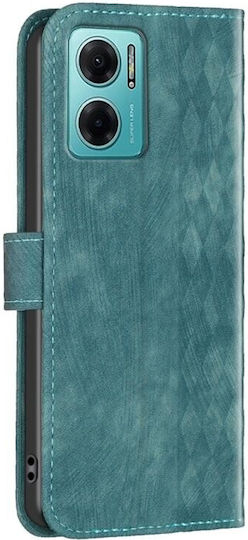 Plaid Embossed Brieftasche Grün (Redmi 10 5G)