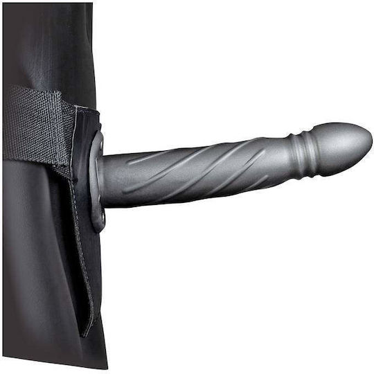 Shots Ouch Twisted Hollow Harness with Dildo 20.6cm in Gray Color