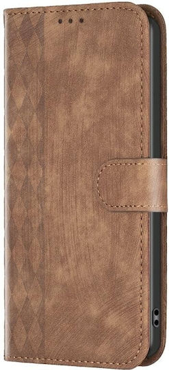 Plaid Embossed Портмоне Кафяв (Redmi 10 5G)