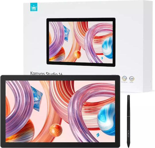 Huion Kamvas Studio 16 Γραφίδα Σχεδίασης με Όθονη QHD 15.8" και Bluetooth Dark Grey
