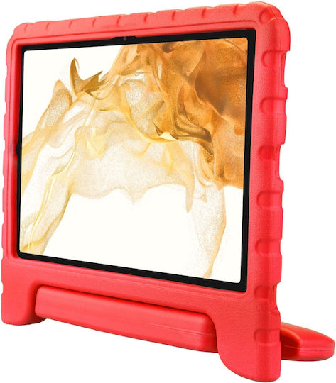 HappyCase Flip Cover Dauerhafte für Kinder Rote (Galaxy Tab S8 / Galaxy Tab S7)
