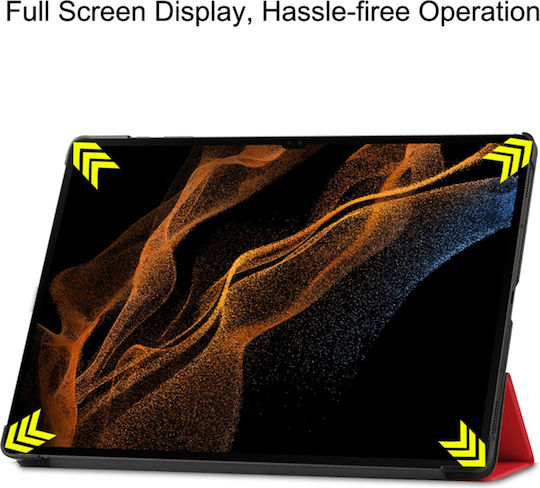 Techsuit FoldPro Flip Cover Κόκκινη (Galaxy Tab S9 Ultra)