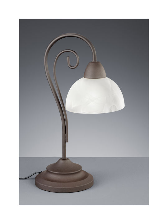 Trio Lighting Μεταλλικό Πορτατίφ για Ντουί E14 με Λευκό Καπέλο και Μαύρη Βάση