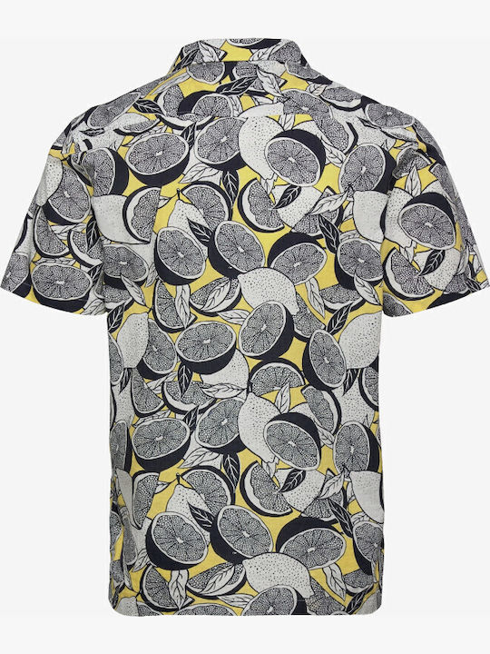 Short-sleeved Shirt Floral Yellow