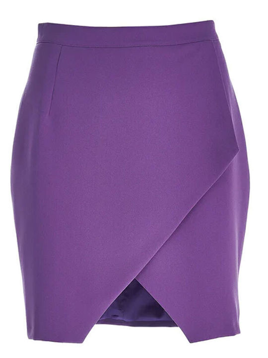 Hoch tailliert Mini Rock Lila