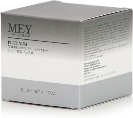 Mey Platinum 24ωρη Κρέμα Προσώπου για Ενυδάτωση, Αντιγήρανση & Σύσφιξη με Πεπτίδια 50ml
