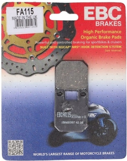 EBC Motorradbremsbeläge Rückseite
