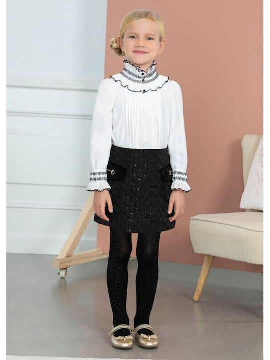 Abel & Lula Kinderstrumpfhose Polka Dot Schwarz
