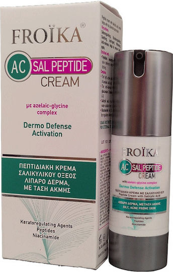 Froika AC Sal Peptide Крем 24-часов Регулиращ Крем за Лице Против Несъвършенства и Акне с Пантенол и Пептиди 30ml