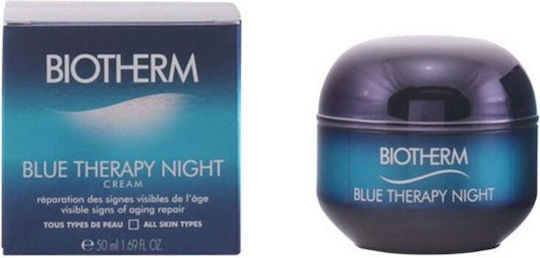 Biotherm Blue Therapy Rich Κρέμα Προσώπου Νυκτός για Ενυδάτωση, Αντιγήρανση & Σύσφιξη 50ml