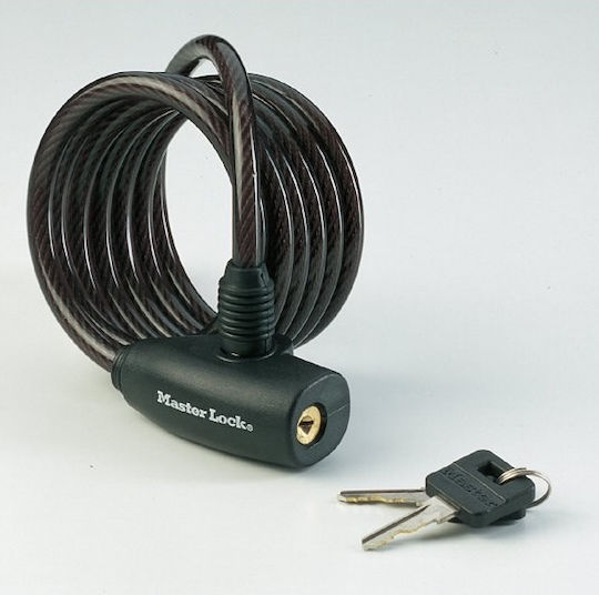 Master Lock Bicycle Cable Lock with Key Black