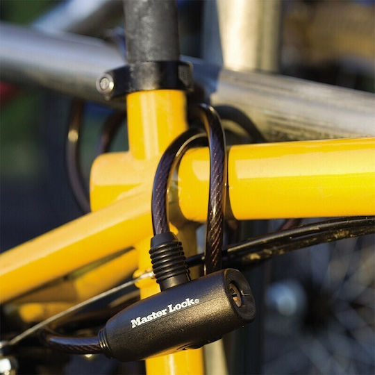 Master Lock Bicycle Cable Lock with Key Black