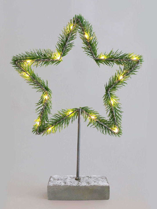 Aca Metal Illuminated Christmas Decorative Desktop Star 26x7x40cm White