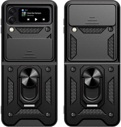 Techsuit CamShield Umschlag Rückseite Kunststoff / Silikon Schwarz (Galaxy Z Flip5)