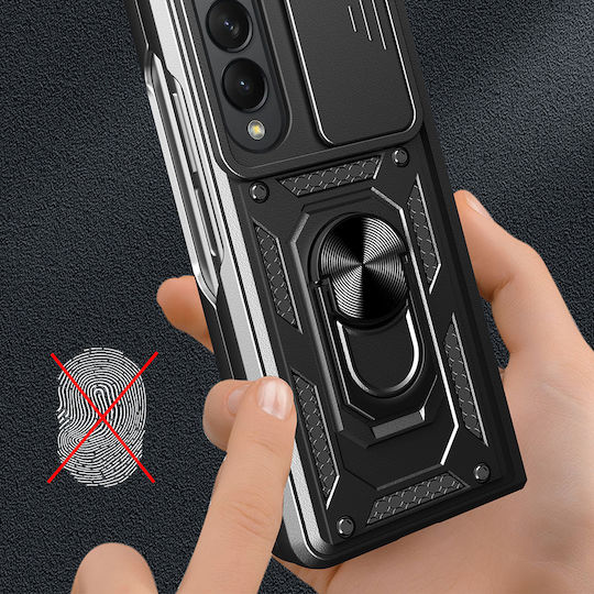 Techsuit CamShield Back Cover Plastic / Silicone Black (Galaxy Z Fold5)
