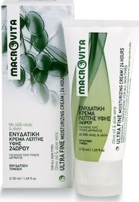 Macrovita Olive Oil & Aloe Vera Licht 24h Feuchtigkeitsspendend Creme Gesicht Tag mit Aloe Vera 50ml