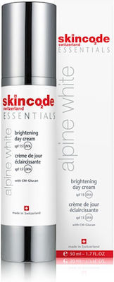 Skincode Essentials Alpine White Feuchtigkeitsspendend Creme Gesicht Tag mit SPF15 mit Vitamin C 50ml