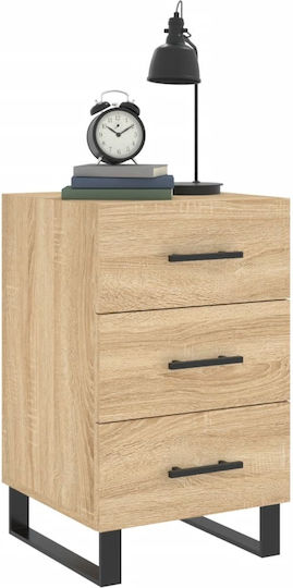 Комод Дървен с Метални Крака Сонома 40x40x66см