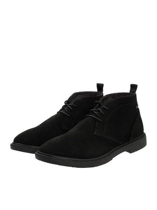 Suede Black Men's Boots