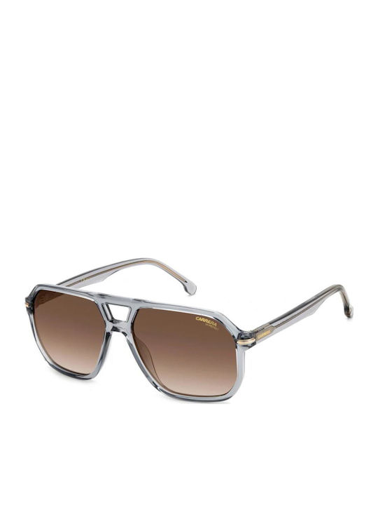 Carrera Unisex Sunglasses With Grey Horn-Rimmed Frame And Grey Gradient Lens 302/S KB7/H4