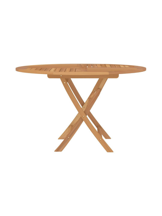 Garten- und Terrassentisch aus Teak Zusammenklappbarer Teak 120x120x75cm