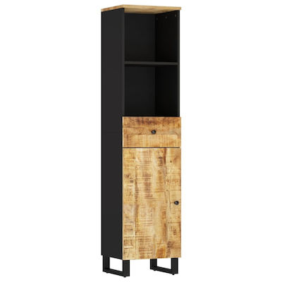 vidaXL Badezimmersäule Wandhängeschrank H38xB33xH160cm Braun