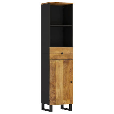 vidaXL Badezimmersäule Wandhängeschrank H38xB33xH160cm Braun