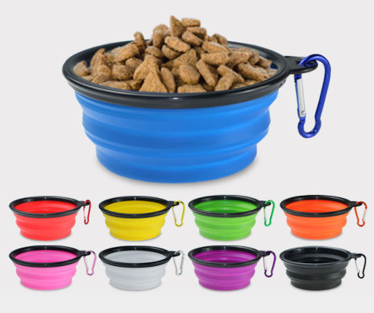 eBest Bowl Silicone Food & Water for Dog & Cat 500ml in Red Color