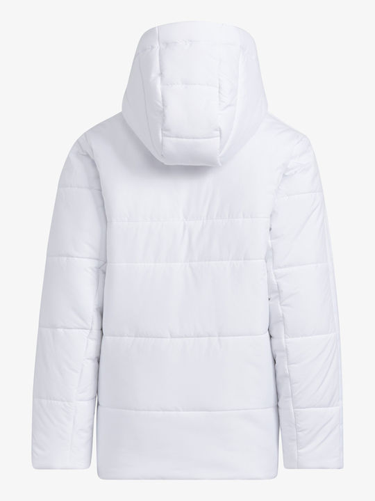 Kinder Sportjacke Kurz mit Kapuze Weiß
