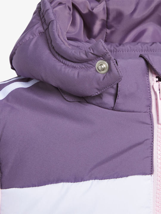 Kids' Sports Jacket Short with Hood Shadow Violet