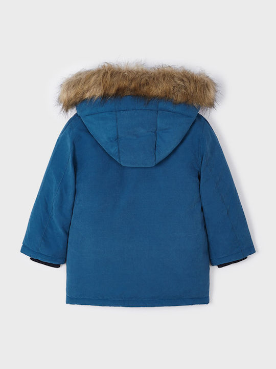 Kids' Parka Long with Hood Blue