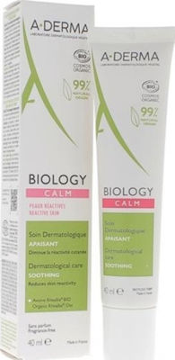 A-Derma Biology Calm 24ωρη Ενυδατική Κρέμα Προσώπου για Ευαίσθητες Επιδερμίδες κατά της Ερυθρότητας 40ml