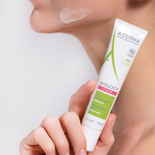 A-Derma Biology Calm 24-часов Хидратиращ Крем За Лице Против Зачервяване С Алое Вера 40ml