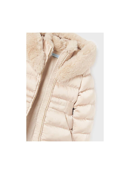 Abel & Lula Girls Casual Jacket Beige with Ηood