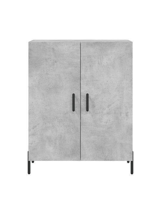 Living Room Cabinet made of Wood and Metal Grey 69.5x34x90cm