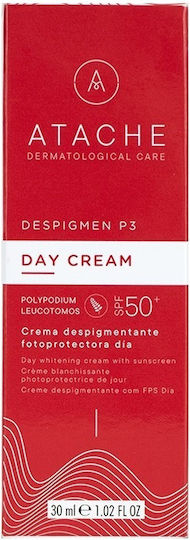 Atache Despigmen P3 Cremă de Față de Zi cu SPF50 pentru Pete Pigmentare și Albire cu Vitamina C 30ml