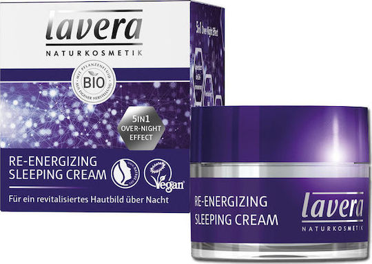 Lavera Re-Energizing Κρέμα Προσώπου Νυκτός για Ενυδάτωση & Ανάπλαση με Υαλουρονικό Οξύ 50ml