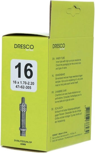 Dresco 5250447 Fahrradschlauch Dunlop Ventil 40mm