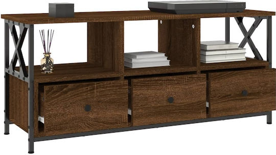 Mobilier TV Din Metal Și Lemn Maro L102xA33xÎ45cm