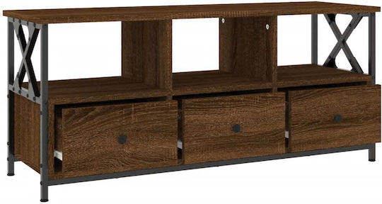 Mobilier TV Din Metal Și Lemn Maro L102xA33xÎ45cm