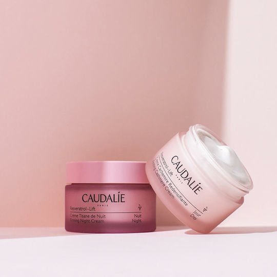 Caudalie Resveratrol-Lift Κρέμα Προσώπου Νυκτός για Αντιγήρανση & Σύσφιξη με Υαλουρονικό Οξύ & Κολλαγόνο 50ml